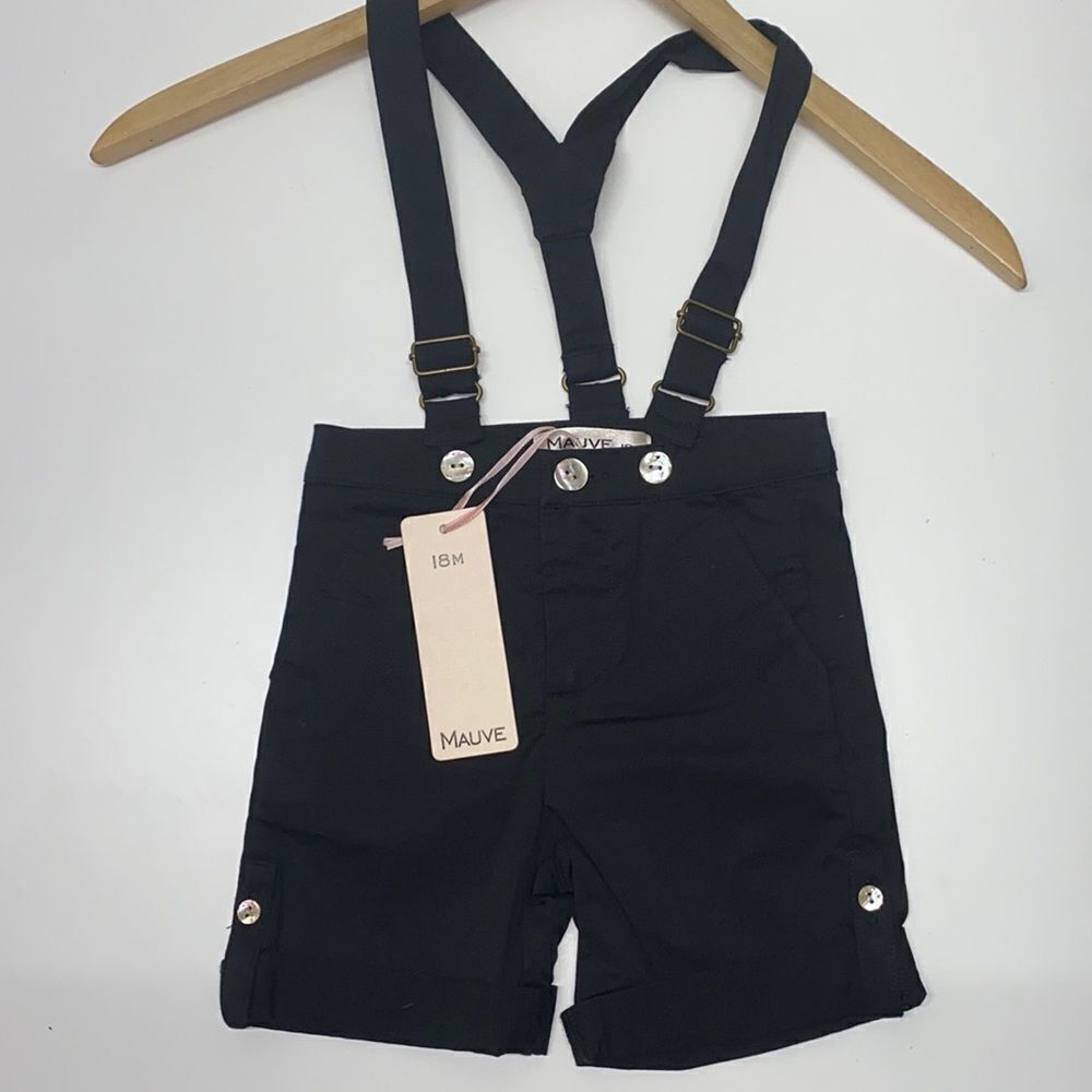 MAUVE SHORT REMOVABLE SUSPENDER SHORTS GIRLS KIDS new